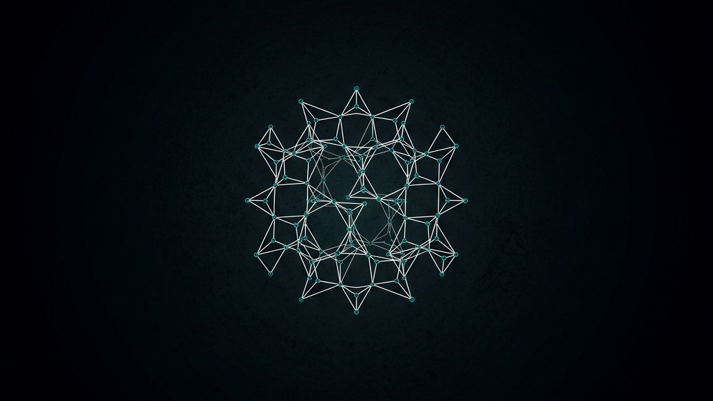A crystalline silicon lattice structure glowing with teal accents against a volcanic obsidian background — the architecture of governed systems